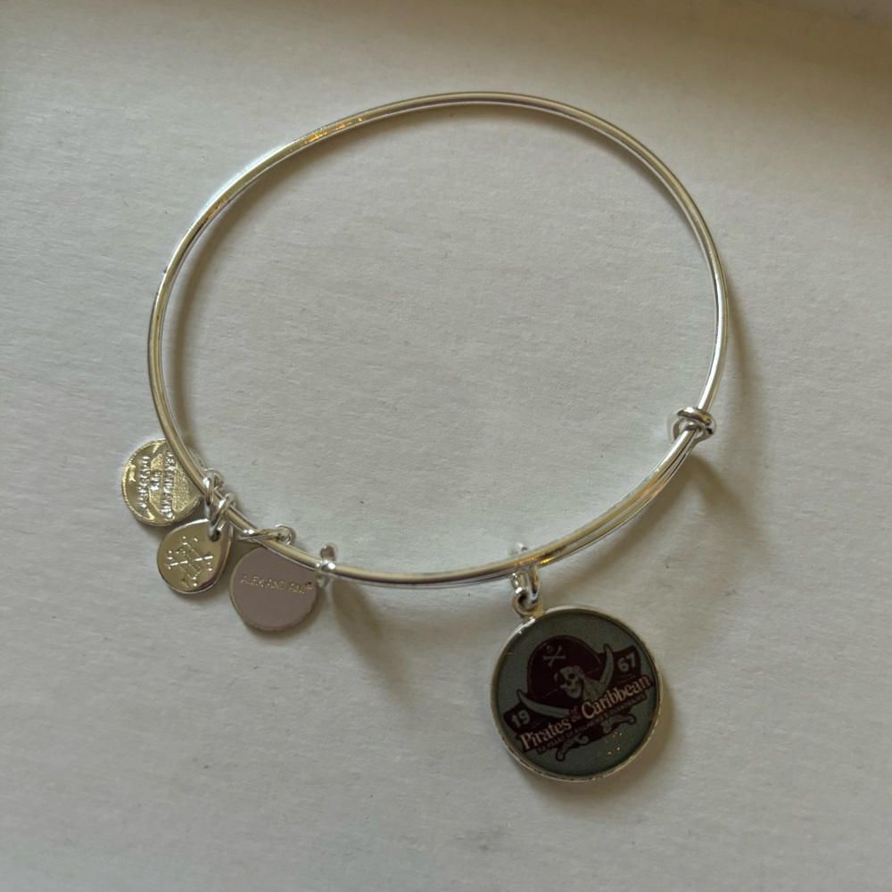 Silver Alex and Ani Disney Pirates of the Caribbean bracelet